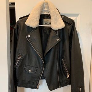 Levi’s faux lather Sherpa jacket
